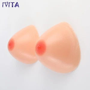 IVITA Silicone Breast Forms FF Cup 6XL Triangle Drag Queen Fake Big Boobs - Picture 1 of 12