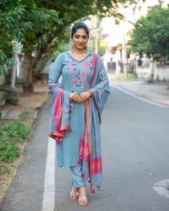 Pakistani Readymade Salwar Kameez For Women Indian Kurta Palazzo Dupatta Suits - Picture 1 of 8