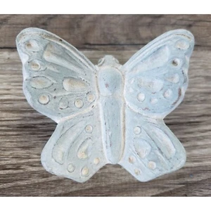 ISABEL BLOOM 2001 BLUE GRAY 3 INCH BUTTERFLY SCULPTURE SIGNED RETIRED VINTAGE - Picture 1 of 8