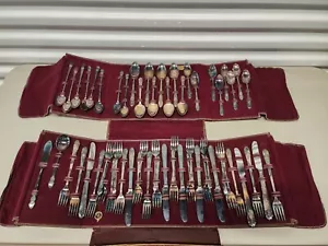 Vintage WM Rogers & Son Silverplate Flatware Set 58 Pieces - Picture 1 of 18