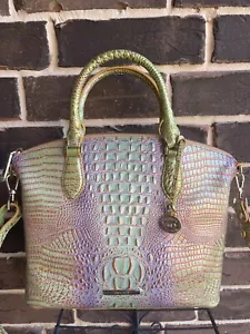 NWT $315 Brahmin Duxbury Verbena Ombre Melbourne Satchel purple green - Picture 1 of 4