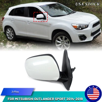 3-Pin RH Door Rearview Mirror Assembly For Mitsubishi Outlander Sport 2014-2019 - Image 1 of 4