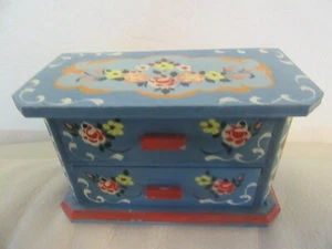 Puppenstube Kommode, Schubladenkommode blau Dora Kuhn 158 - Bild 1 von 6