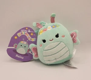 2024 Kelly Toys Squishmallow Easter Reina The Butterfly 3.5” Clip Keychain NWT - Picture 1 of 2