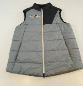 Nike Baltimore Ravens Puffer Vest On Field Men's Medium Gray Warmup Football - Picture 1 of 14