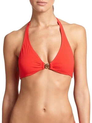 TORY BURCH MILLER HALTER 比基尼上衣红色 XS $128 — 第 1/4 张图片