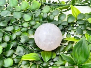 Blue Rose Quartz Sphere - RARE Blue Rose Quartz Crystal Ball - 1.7" Blue Rose - Picture 1 of 10