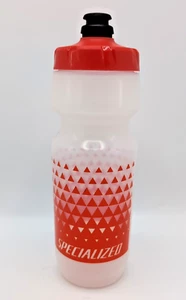 Specialized Water Bottle Red Clear 24 oz Pull Top Opening - Picture 1 of 11