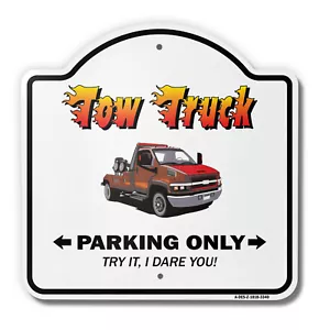 Tow Truck 18" X 18" Heavy-Gauge Aluminum Architectural Sign - Picture 1 of 4