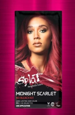 Kit de tinte para cabello rojo escarlata Splat Midnight semipermanente vegano y libre de crueldad Foto 1 de 4