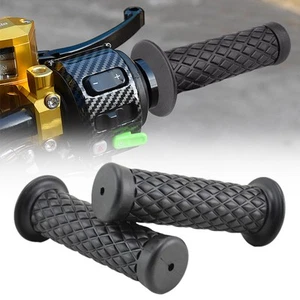 Pair Motorcycle Gel Hand Grips Universal 7/8" 22MM Black Handle Bar HandleBar AU - Picture 1 of 9