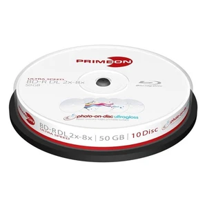 10x TOP BluRay Rohlinge BD-R Dual Layer 50GB 2-8x Spindel wasserfest bedruckbar - Bild 1 von 5