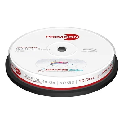10x TOP BluRay Rohlinge BD-R Dual Layer 50GB 2-8x Spindel wasserfest bedruckbar - Bild 1 von 4
