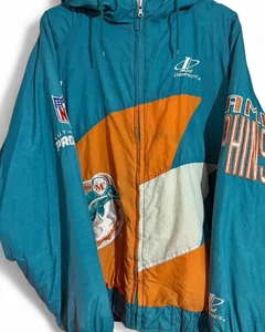 Vintage nfl 90s Logo Athletic miami dolphins windbreaker jacket  Size men L - Picture 1 of 2
