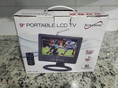 Supersonic SC-499D 9" Portable Rechargeable Digital LCD TV AC/DC Compatible - Image 1 of 4