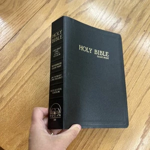 Holy Bible Original King James Version Giant Print Dugan Image Buffalo Leather - Picture 1 of 9