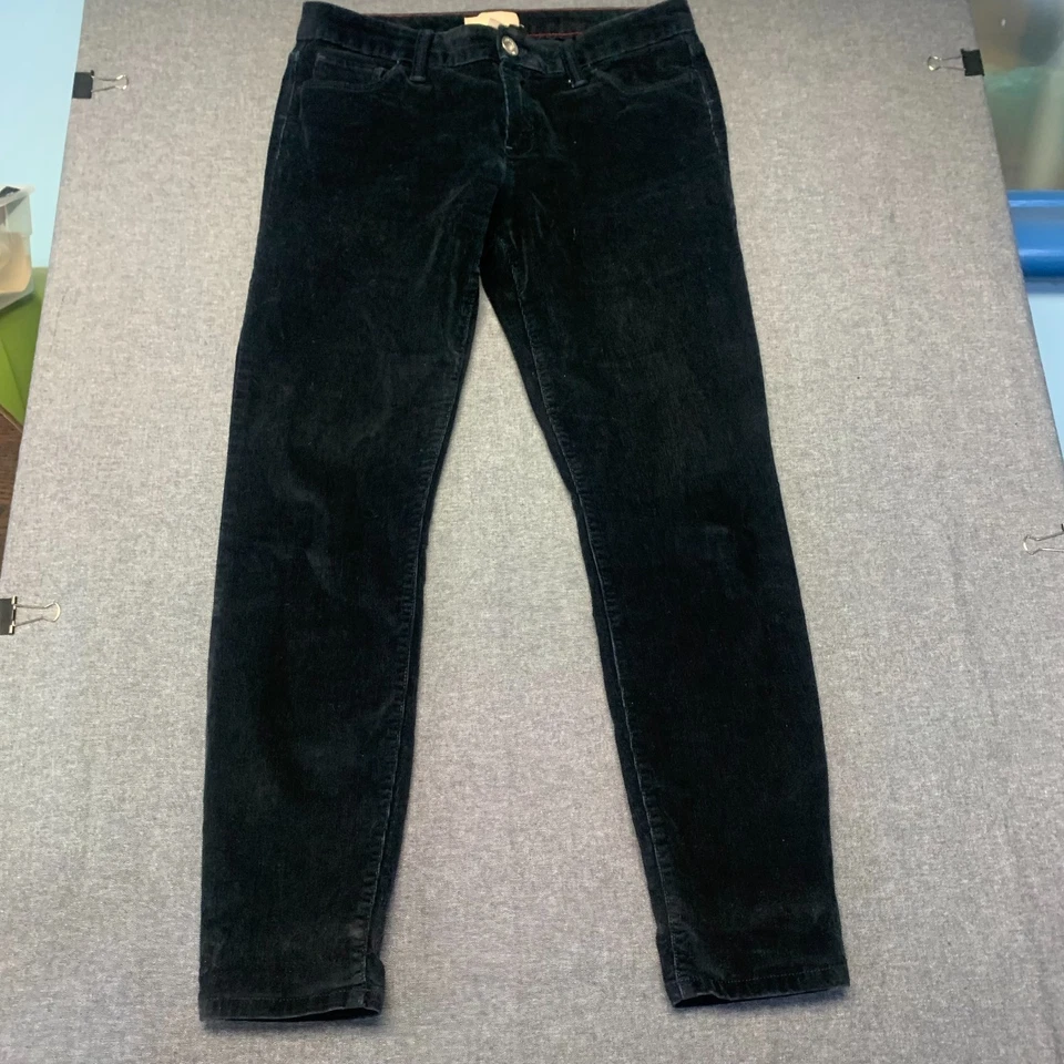 Pantalones para mujer Banana Republic talla 28 negros de pana ajustados elásticos informales Foto 1 de 4