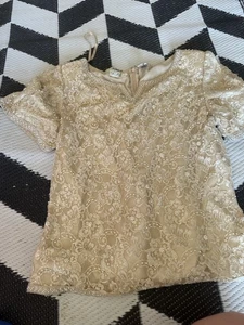 Scala Womens Blouse Beaded Formal Shirt Xl Extra Large - Picture 1 of 9