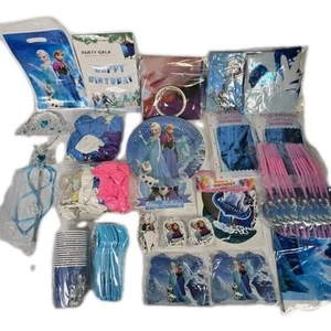 388 PCS Frozen Birthday Party Supplies Serves 16 Guests Frozen Theme Party Decor - Picture 1 of 8