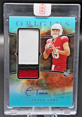 2023 Panini Origins Clayton Tune Rookie Jumbo Jersey Auto RPA RC RJJA-CTU /25 - Image 1 of 3