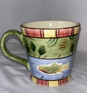 Bella Timberline Ceramica Fisch Forelle Kaffeetasse Becher 4,5" EUC - Bild 1 von 8