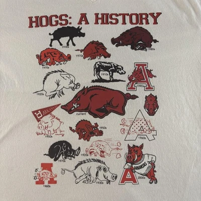 Arkansas Razorbacks Shirt Womens XL NCAA College Football Hogs History V Neck - Image 1 of 4