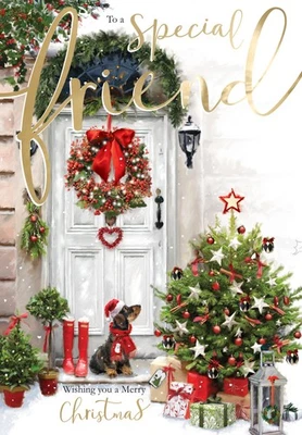 SECOND NATURE Special Friend Singing Musical Christmas Card Xmas Sound Of Christmas Range