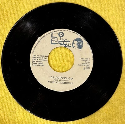 RARE Obscure Latin 45 RPM Records - NICK VILLARREAL - DINA  429 - VG- to VG+ - Image 1 of 2