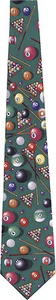 POOL BALLS CUES AND RACKS 100% SILK NEW NOVELTY TIE  - Picture 1 of 1