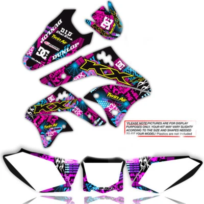 KIT GRÁFICOS KAWASAKI KLX 140 2008 - 2014 2015 2016 2017 NIGHT RIDER: MAGENTA Foto 1 de 4