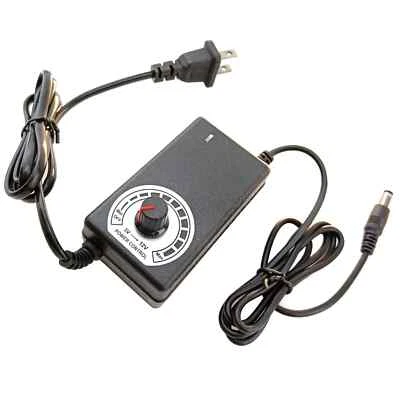 Adaptador de control de voltaje de fuente de alimentación ajustable DC 3-12V 2A enchufe de EE. UU. Foto 1 de 4