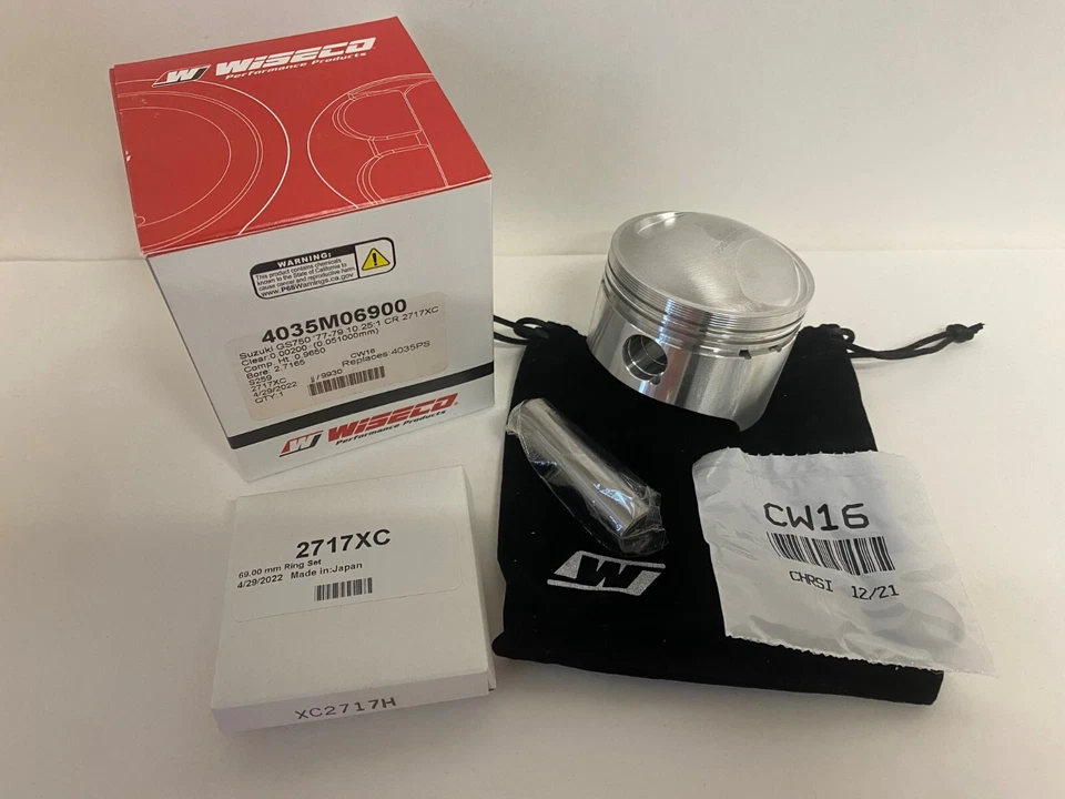 WISECO 4035M06900 FORJADO 844cc GRAN DIÁMETRO PISTÓN ANILLO SUZUKI GS750 DRAGBIKE 4035ps Foto 1 de 1