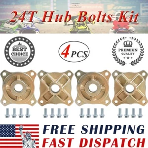 4PCS 24T Rear Wheel Rim Hub With Bolts For ATV Go Kart Golf Cart 150cc 200cc NEW - Picture 1 of 6