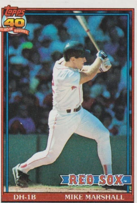 1991 Topps #356 Mike Marshall - Image 1 of 2