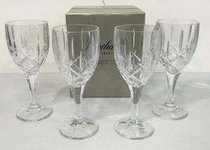 Gorham Crystal Lady Anne Signature Pattern Set of 4 Wine Goblets 7 1/2 / New - Picture 1 of 12
