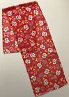 66 A Red Abstract Flower Fruit And Toys Design Vintage Chiffon Scarf