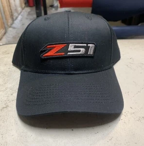 Corvette Z51 Black, Red and Gray Buckle Adjustable Mid Structured Hat Cap - Picture 1 of 2