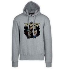 Hoodie Gray-Grey Sweatshirt-Dark Knight Death Metal-Wonder Woman