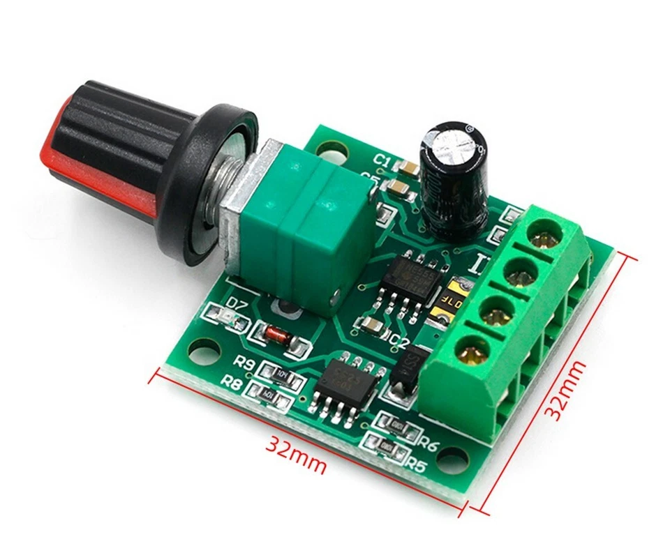 PWM Driver Motore Dimmer REGOLATORE di velocità giri DC 1.8V 3V 5V 6V 12V 2A