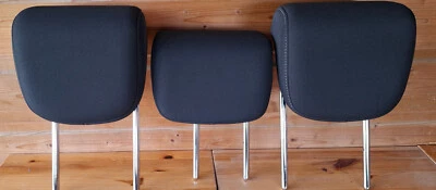 Ensemble de 3 appuie-tête siege banquette arriere tissu noir Toyota Yaris 3 III - Imagen 1 de 2