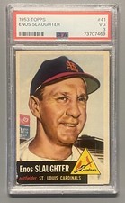 1953 Topps Eons Slaughter #41 PSA 3 VG - St. Louis Cardinals