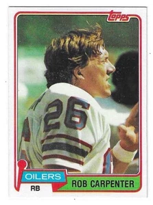 1981 TOPPS ROB CARPENTER #231 HOUSTON OILERS MIAMI (OHIO) - Picture 1 of 2