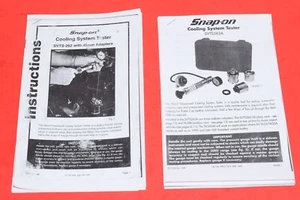 Probador de presión del sistema de refrigeración a presión SVTS262 SVTS262A SOLO MANUAL DE INSTRUCCIONES - Imagen 1 de 4