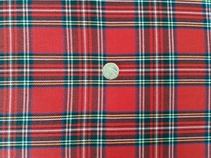 Tessuto/Materiale a Quadri Tartan Stewart Rosso Alta Qualità - Abbigliamento/Arredamento - Foto 1 di 1
