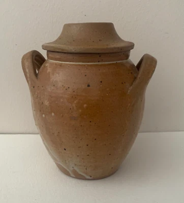 PETIT POT à SEL SALOIR GRES ANCIEN ART POPULAIRE  14,5 cm - Photo 1/4