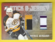 2006-07 ITG Heroes + Prospects Stick + Jersey Silver Patrice Bergeron /100