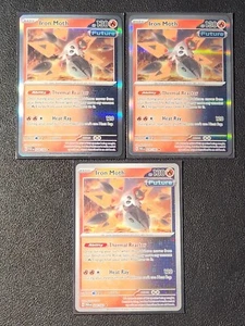 3x Iron Moth 028/182 (2 holo) Pokemon card SV Paradox Rift rare NM - Picture 1 of 1