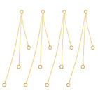10pcs Brass Hanger Earring 88mm with Chain Chandelier Components Links Golden