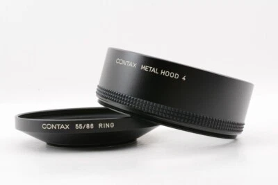 [Mint++] Genuine CONTAX Metal Hood 4 with 55/86 Adapter Ring From Japan - Image 1 of 4
