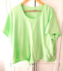 Blusa Columbia Sportswear verde lima con corbata inferior talla 3X - Imagen 1 de 4